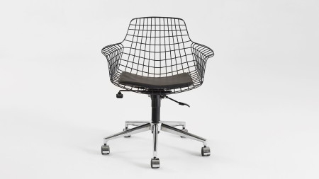 Çamlıca - Zira Siyah Renkli Metal Ofis Sandalyesi (1)
